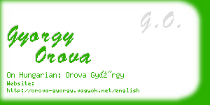 gyorgy orova business card